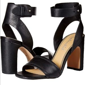 Splendid brand black heels chunky heel size 8.5 ankle strap